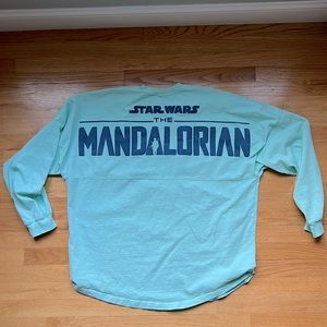 Disney Star Wars mandalorian sprit Jersey long sleeve tshirt Green XL mens